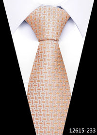 Newest Style 8 cm Necktie Man Blue Golden Striped Wedding Accessories Performance Tie Men Necktie Gravatas Fit Business