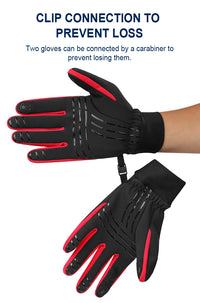 INBIKE Winter Gloves for Men Women Thermal Fleece Cycling Gloves Full Finger Touchscreen Anti-Shock Road Mountain Bicycle Gloves