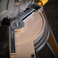 Aluminum Miter Saw Protractor | 7-Inch Rust Proof Angle Finder Featuring Precision Laser Engraved Scales