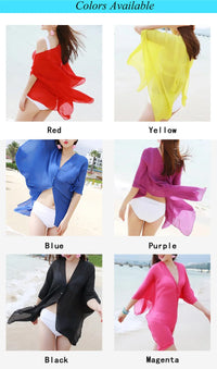 2023 New Pure Color Autumn Women Summer Sexy Beachwear Bikini Beach Dress Bikini Swimwear Cover Up  Linen Women Large Size Scarf