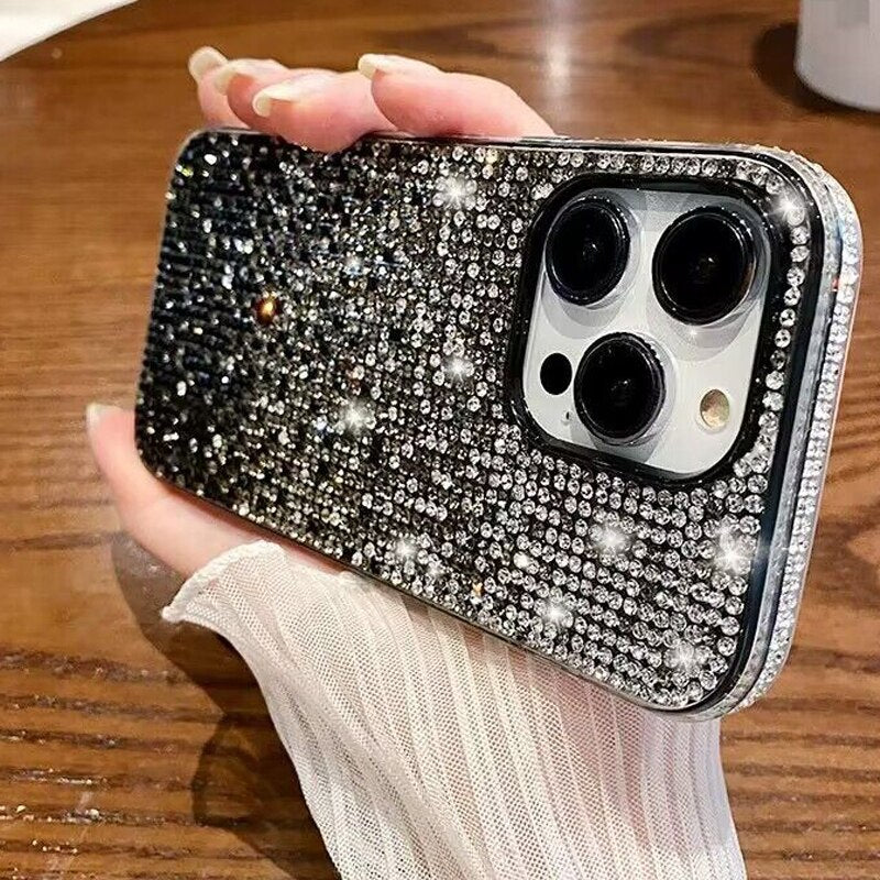 All Diamond Cover Fashion Bling Plating Back For Apple iPhone 14 13 12 Pro Max Mini 11 Pro XS Max X XR 7 8 Plus SE Phone Case