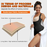Postpartum Bodysuit Shapewear Women Tummy Control Butt Lifter Faja Body Shaper Open Crotch With Hooks Design