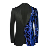 Red Sequin Blazer & Pants Set , Men's Shiny Party Outfit Suits for Weddings, Concerts & Festive Celebrations