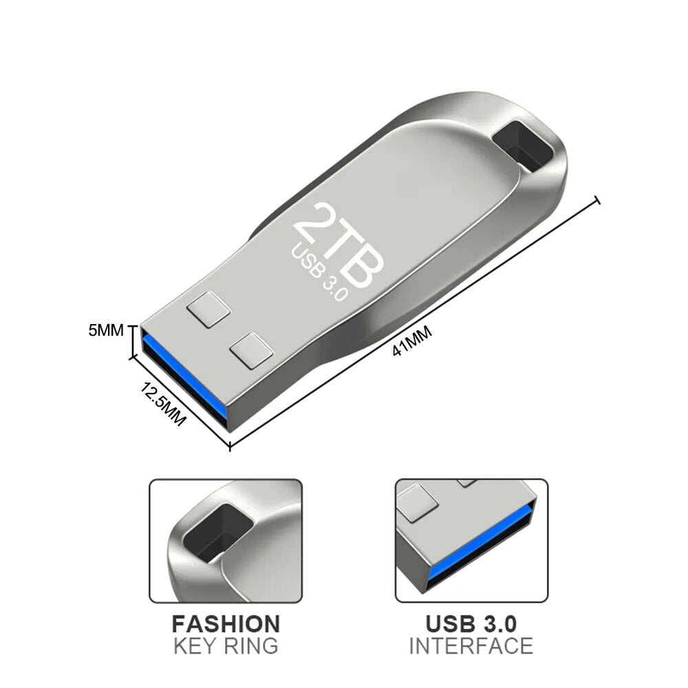 Elough USB 3.0 High speed Flash Drive Metal Pen Drive 2TB/1TB/512G Waterproof Flash Disk Mini Memory Sticks 32G U Disk Pen Drive