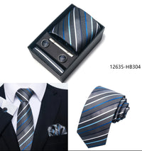 2025 New Design Fashion Brown Paisley Tie Handkerchief Cufflink Set For Men Necktie Clothing Accessories Birthday Present