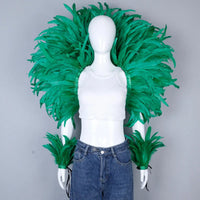 Elegant Women's 2-Piece Shawl Set Cosplay Feather Punk Style for Halloween Masquerade Ball Party Carnival New