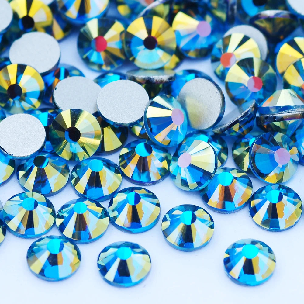 YANRUO 2058 Top Non Hotfix Flat Back Rhinestones Glass DIY Cold Fixation Nail Art Decorations Stones And Crystals Strass Crafts