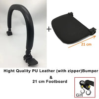 Baby Stroller Accessories Armrest PU Leather Bumper Bar Handrail Extend Footboard Compatible with Babyzen YOYO 2 YOYO 3