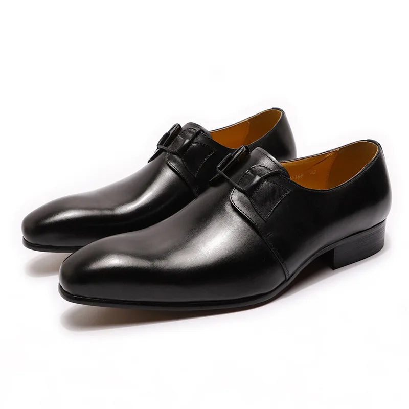 Business Casual Men's Shoes Size 38-47 Gradient Color Calfskin Leather Low Top Breathable Wear-Resistant Fashionable Shoes
