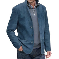 Coats Men Jackets Turn Down Collar Full Sleeve Single Breasted Jacket Regular Casual Solid Coat Open Stitch Autumn Winter