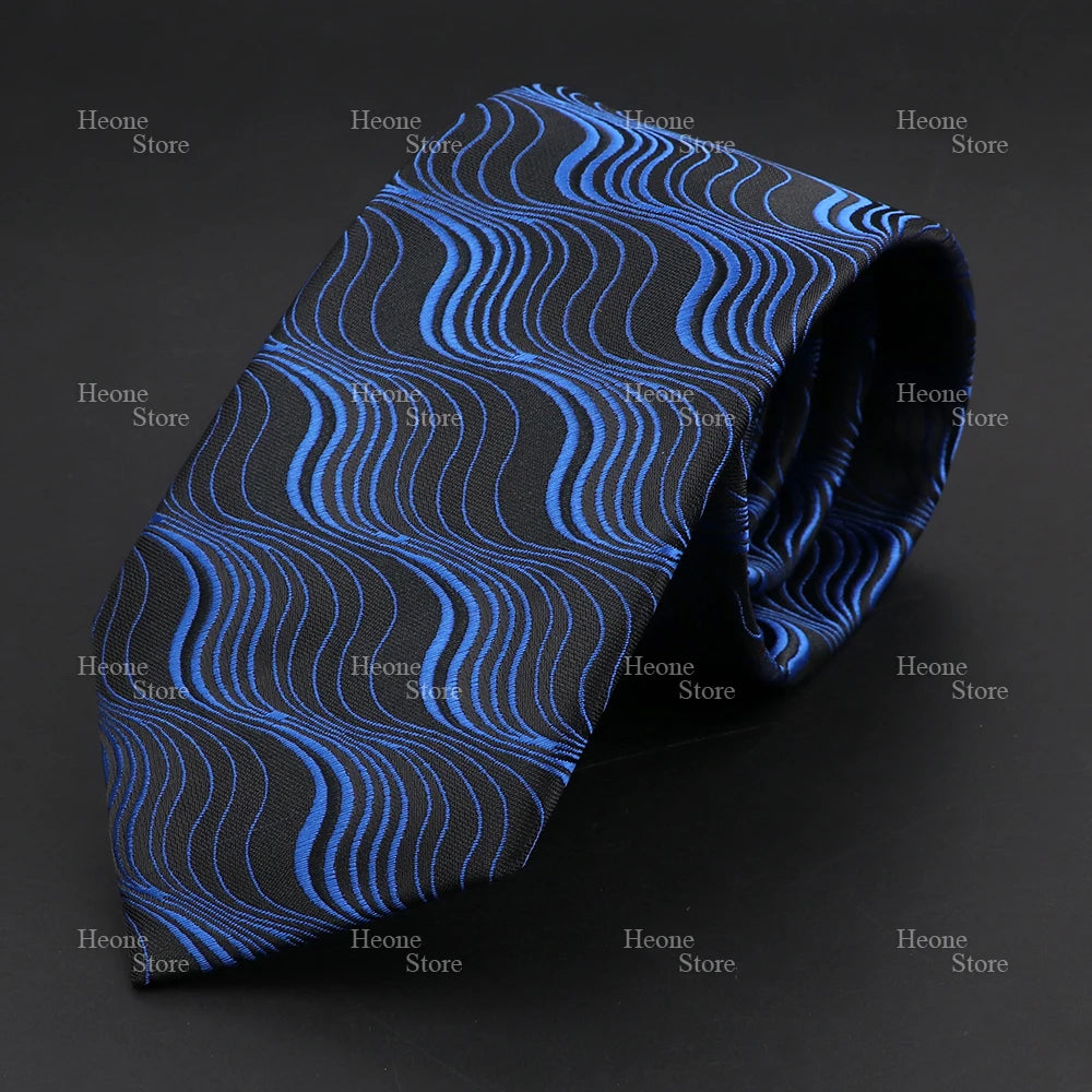Novelty Men's Tie Floral Rose Constellation Designed Wave Lines Pattern Red Blue Green Neckties Fit Party Dinner Wedding Cravat