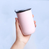 Stainless Steel Coffee Cup 300ML Mug with Lid Simple Insulated Coffee Mug Thermal Bottle Heat-resistant Thermos Mug Drinkware