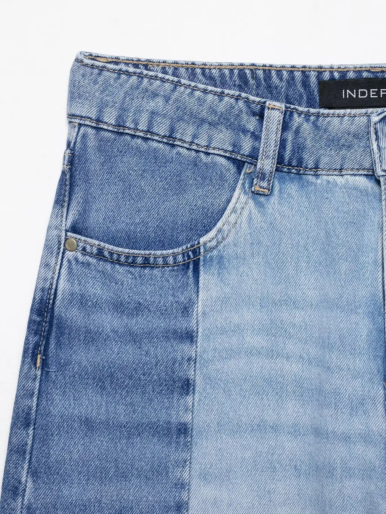 Women's Jeans 2025 Women's New Pants Women's Spliced High Waist Wide Leg Jeans