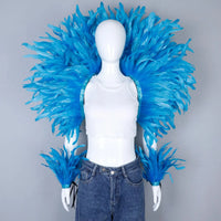 Elegant Women's 2-Piece Shawl Set Cosplay Feather Punk Style for Halloween Masquerade Ball Party Carnival New