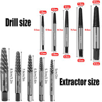 5pcs Hex Screw Extractors Tool Center Drill Bits Guide Set Damaged Bolt Remover Removal Tools Speed Easy Out Set Power Tool