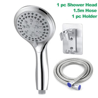 Zhang Ji 5 Modes Silicone Nozzle Shower Head HandHold Rainfall Jet Spray High Pressure Powerful Shower Head Chrome Plating