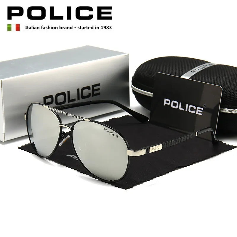 POLICE High End Brand Fashion Modeling Outdoor Fishing Sunglasses Men Driving Sports Rays SunGlasses Polarized 618 Light