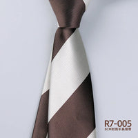 Men's Fashion Silk Tie 8cm Striped Novelty Necktie Blue Green Orange Color Ties For Men Floral Party Ties Wedding Business Gift