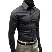 Men's Shirt Button-down Closure Anti-wrinkling Odorless4 Long-sleeve Button-down Shirt for Daily Life