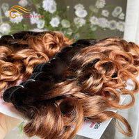 Blonde Bouncy Curly Bundles 100% Human Hair Bundles For Black Women Indian Short Curly Hair Bundles Colored 1B 27 30 99J