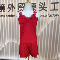 New Pure Desire Spicy Girl Fashion Sexy Soft Sleepwear Summer Home Clothes Strap Show Waist Show Chest Slim Short Sleeping Skirt
