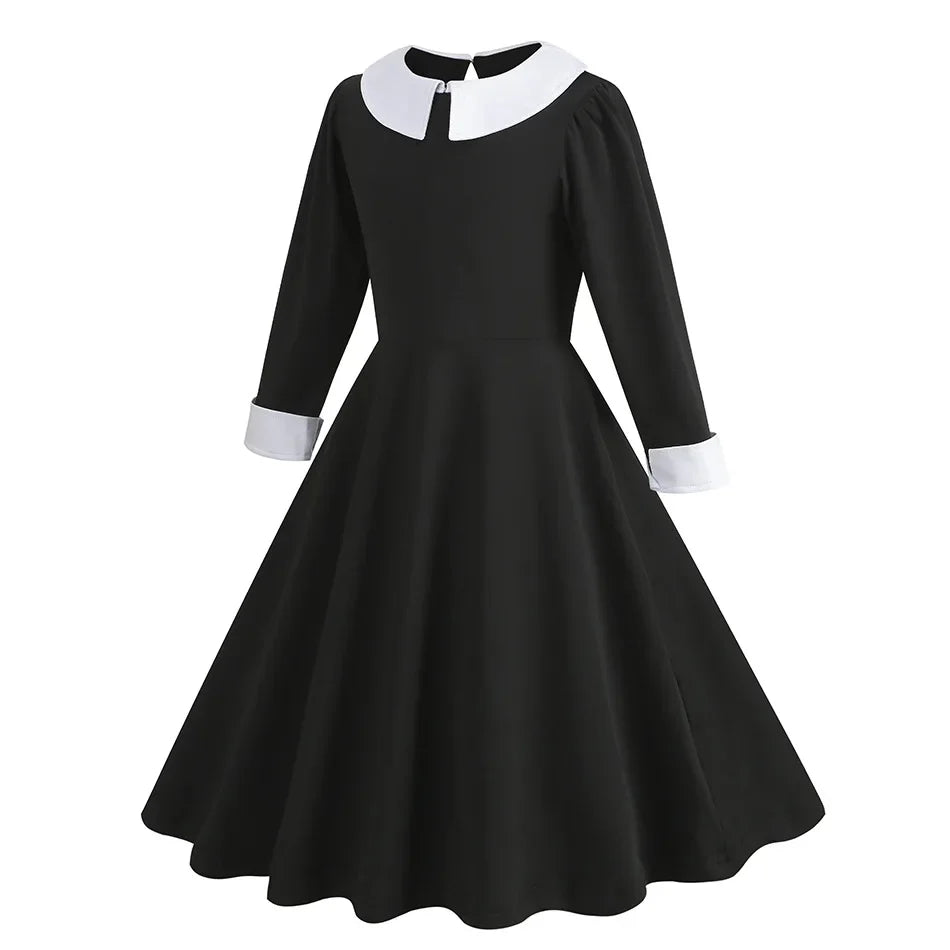 Black Dress Girls Role Playing Halloween Costume Cosplay Apparel