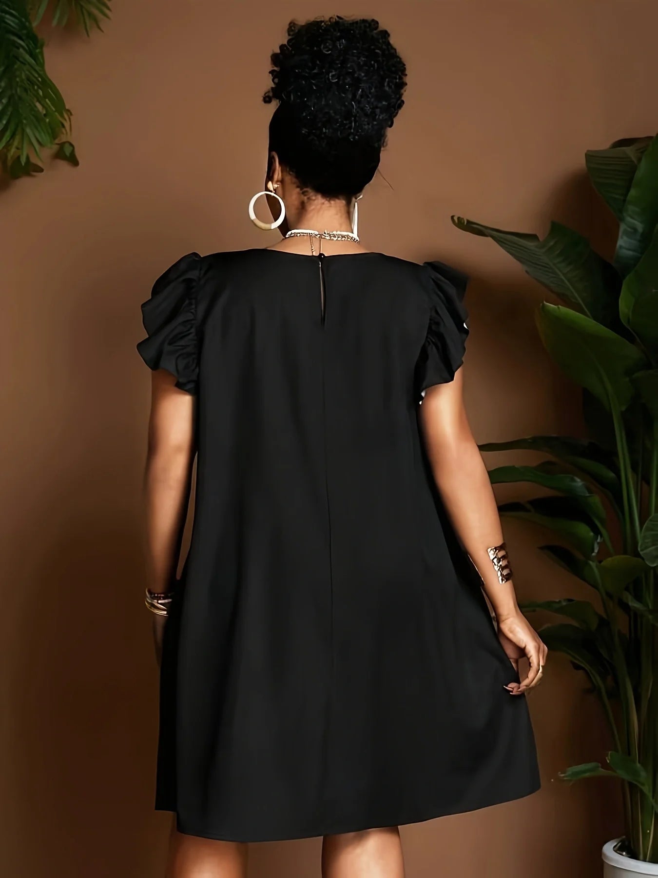 Round-neck Printed Women's Casual Dress