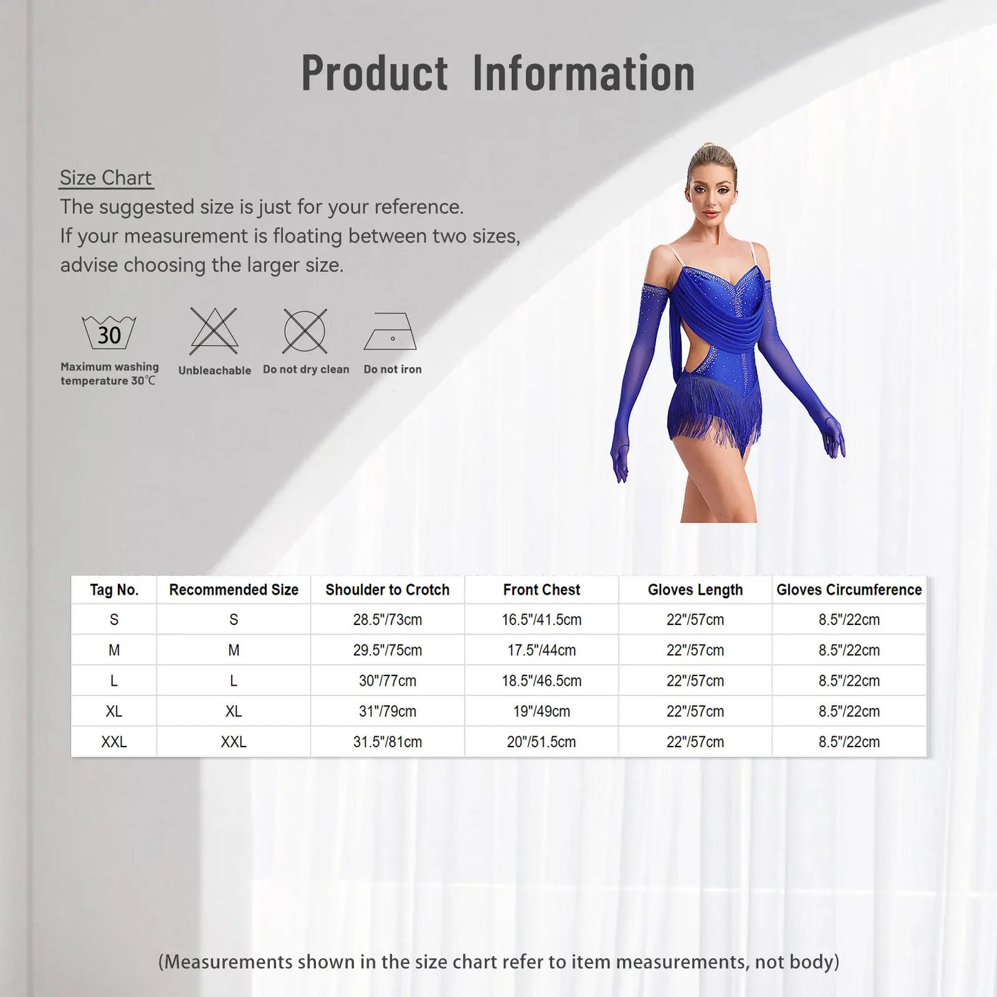 Womens Tassel Jazz Latin Dance Leotard Dress Glittery Rhinestones Adjustable Straps Cutout Fringed Bodysuit with Gloves