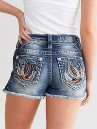 Women's Embroidered Denim Shorts - Stylish and Comfortable Casual Jean Shorts for Summer Fashion