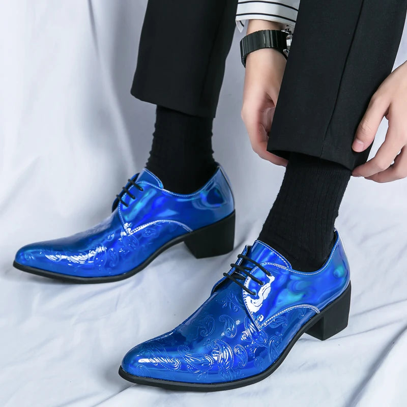 Hot Selling Gold Men's Chelsea Shoes Europe America Pointed Dress Shoes Trendy New Men's Formal Shoes Parties Free Delivery
