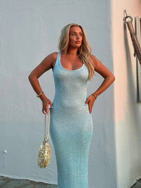 TARUXY Sequin Slim Maxi Dress Female Backless Glitter See-Through Sexy Patchwork Autumn Women's Long Club Party Dresses Vestido