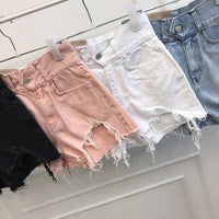 Streetwear Stylish Sexy Hot Shorts Girls Vintage Ripped Jeans Shorts Women High Waist Denim Shorts Female Summer Chic  Casual