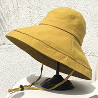 Wide Brim Anti-UV Fisherman's Hat Women Outdoor Hiking Camping Beach Sun Protection Hats Woman 2026 Summer Adjustable Bucket Hat