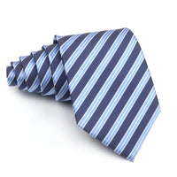 New Striped Tie Men's 8cm Ties Business New Year Gift Classical Necktie Office Accessories Men Costume Daily Wear Wedding Party