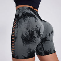 High Waist Lift Hip Elastic Women Leggings Casual Outdoors Running And Cycling Pants Yoga Workout Partial Tie-dye Sports Legging