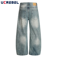 Ripped ARC 3D JEANS Mens Retro High Street Washed Distressed Loose Wide Leg Denim Pants Men