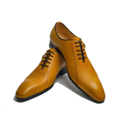 Premium Quality Men Dress Shoe Cowhide Leather Upper Wedding Party Banquet Men's Shoe Handmade Painting Formal Office Wearing