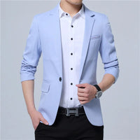 2023 New Spring and Autumn Thin Casual Men Blazer Cotton Slim England Suit Blaser Masculino Male Jacket Blazer Men Size M-5XL