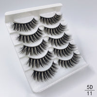 5 Pairs Faux Mink Eyelashes Fluffy Wispy Long Dramatic False Lashes Thick Volume Fake Eyelashes Natural Soft Extension Eyelash