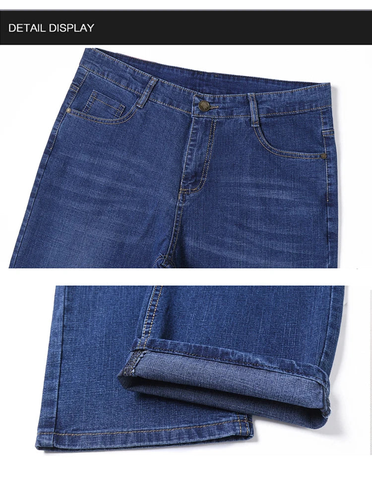 Jeans for Men Big Size 28-50 Denim Fabric Large Size Pants for Fat People 45-150kg Jeans Hombre Wide Leg Jeans Pantalon Homme