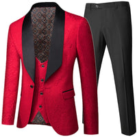 Banquet Feather Embossing Process Designer Blazer Jacket Pants Vest / Men's 2023 New Suit Coat Waistcoat Trouser 3 Piece Set