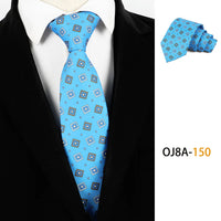 Fashion 8CM Mens Necktie Print Patterns Classic Neck Ties For Man Groom  Handfeel Polyester Necktie Business Wedding Accessories