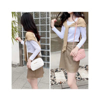 2024 Tassel Small Messenger Bag For Women Trend Lingge Embroidery Camera Female Shoulder Bag Fashion Chain Ladies Crossbody Bags