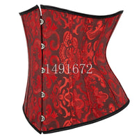 Pink Corset Underbust Top Wome Plus Size Waist Cincher Sexy Gothic Corpete Corselet Fashion Black White Red Blue Rose