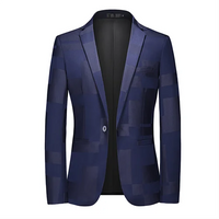 2026 New Men Business Social Suit Jacket Summer Male Single breasted Thin Dress Male Jacquard Blazers Coats
