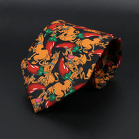 Vintage Men's Tie Geometry Paisley Khaki Blue Necktie Soft Chic Bohemian Print 9cm Ties For Men Wedding Business Daily Accessory