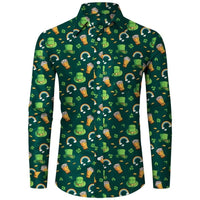 Men's shirt pattern shirt 3D printed shirt outdoor street long sleeved V-neck clothing fashion designer casual and comfortable