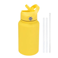 PuraCool Custom Water Bottle 650ml/22oz Insulated Thermos Personalized Tumbler Flask with Straw
