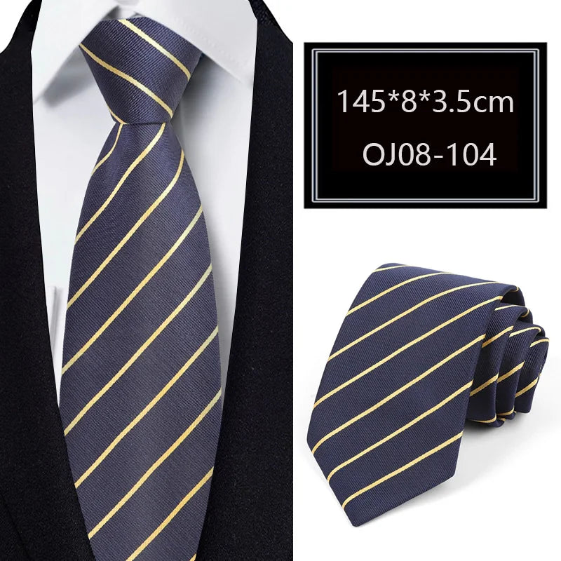 Luxury 56 Colors New Men's Tie Classic Floral Stripe Plaid 8cm Jacquard Neck Tie Necktie For Men Business Wedding Party