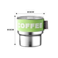 Stainless Steel Coffee Cup with Lid Mug Insulated Breakfast Milk Tea Cup Heat-Resistant Cup Leakproof Portable Water Cup Gift